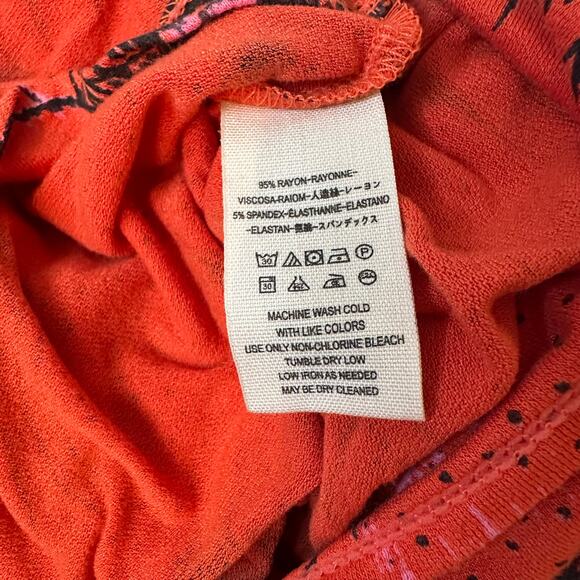 Free People Floral Wrap Blouse Boho Bell Sleeve Festival Top XS - Picture 6 of 9